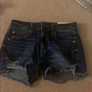 american eagle high waisted jean shorts